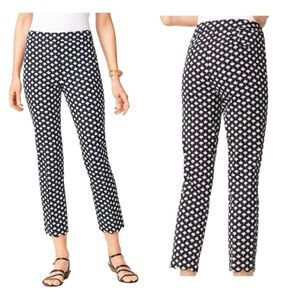 TALBOTS Women's Chatham Scallop Hem Crop Tulips, Size 16